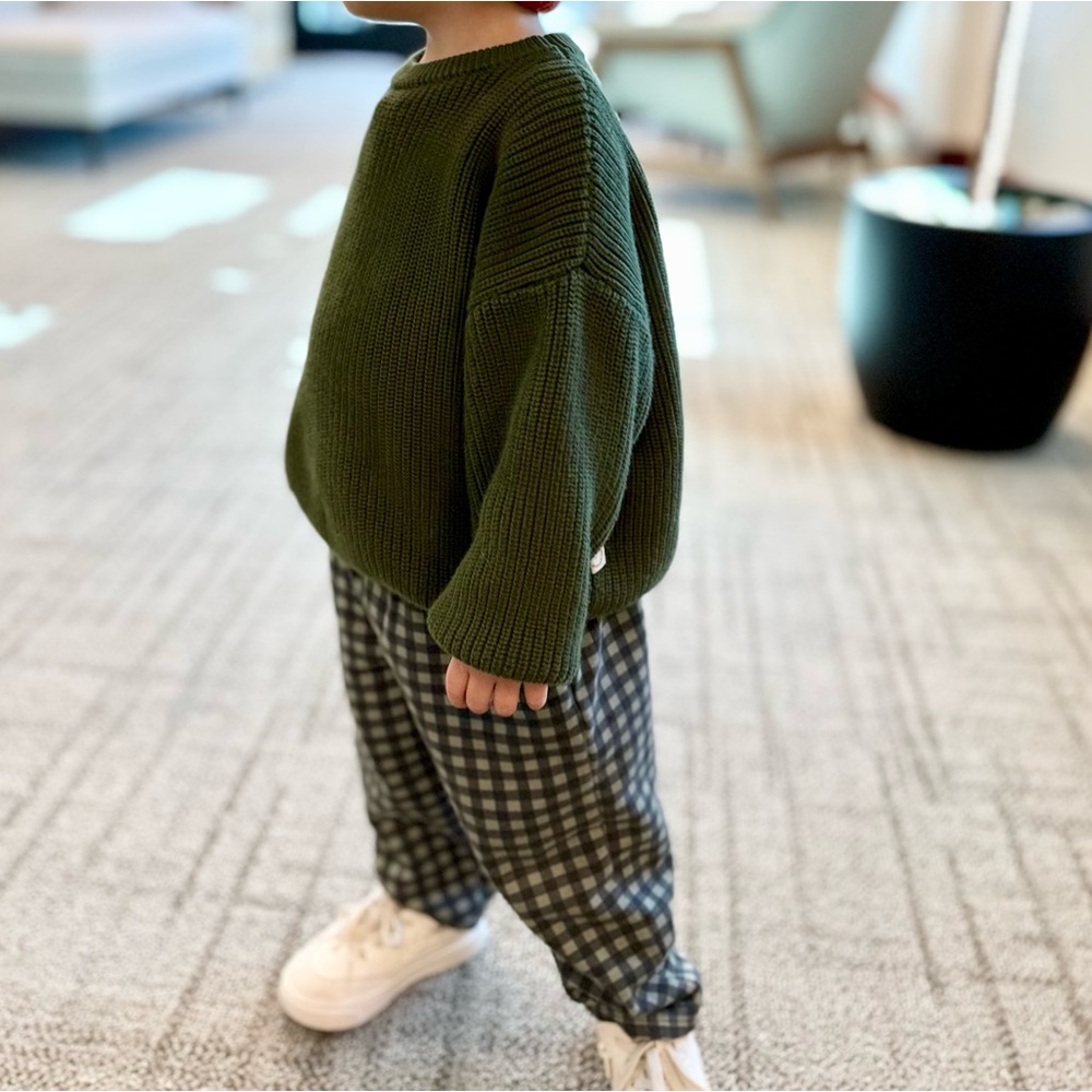 Mercurii baby Cozy Olive Green Knit Sweater